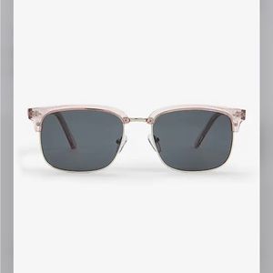 Express pink translucent square frame sunglasses